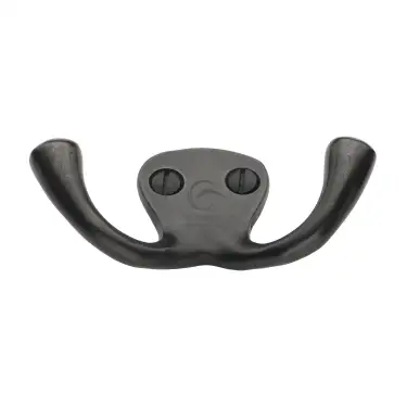 Click Here To Enlarge This Photo Of RDB386 M&period;Marcus Rustic Dark Bronze Double Coat Hook