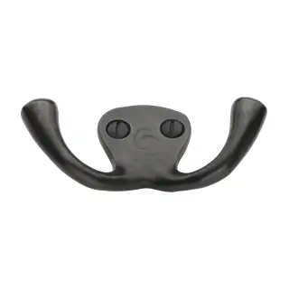 RDB386 M&period;Marcus Rustic Dark Bronze Double Coat Hook