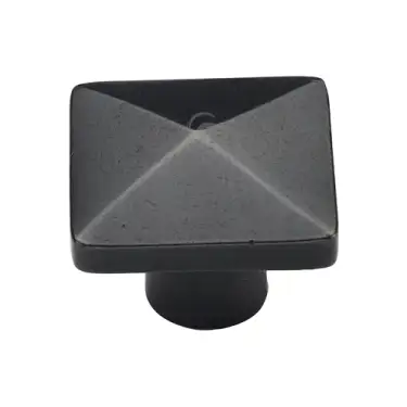 Click Here To Enlarge This Photo Of RDB390 38 M&period;Marcus Rustic Dark Bronze Cabinet Knob Square Pyramid Design 38mm