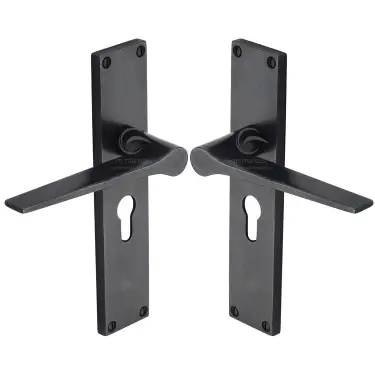 Click Here To Enlarge This Photo Of RDB41848 M&period;Marcus Rustic Dark Bronze Door Handle Euro Profile Gio Design