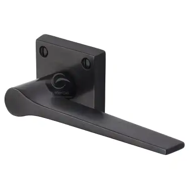 Click Here To Enlarge This Photo Of RDB4189 M&period;Marcus Rustic Dark Bronze Door Handle Lever Latch on Square Rose Gio Design