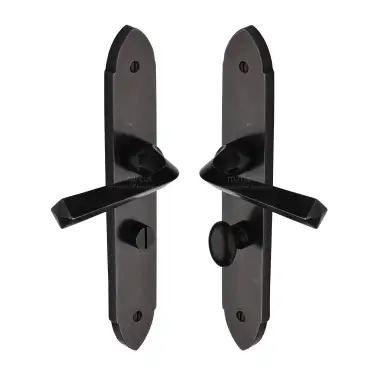 Click Here To Enlarge This Photo Of RDB4430 M&period;Marcus Rustic Dark Bronze Door Handle Bathroom Set Grafton Design