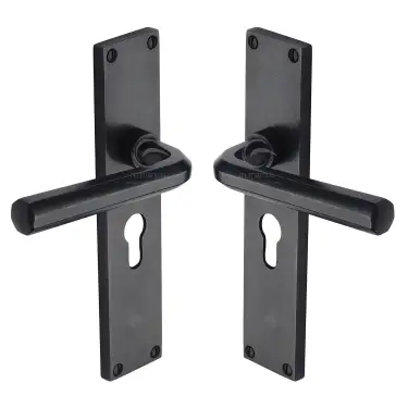 Click Here To Enlarge This Photo Of RDB45448 M&period;Marcus Rustic Dark Bronze Door Handle Euro Profile Octave Design