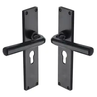 RDB45448 M&period;Marcus Rustic Dark Bronze Door Handle Euro Profile Octave Design