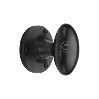RDB4555 M&period;Marcus Rustic Dark Bronze Mortice Knob on Rose Knowle Design