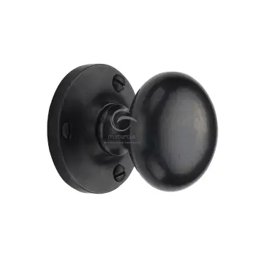 Click Here To Enlarge This Photo Of RDB4975 M&period;Marcus Rustic Dark Bronze Mortice Knob on Rose Alveley Design