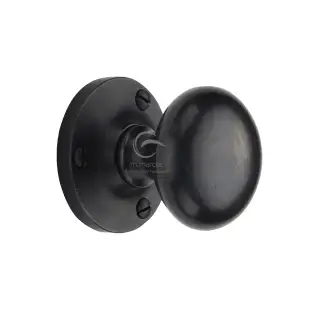 RDB4975 M&period;Marcus Rustic Dark Bronze Mortice Knob on Rose Alveley Design