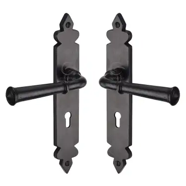 Click Here To Enlarge This Photo Of RDB5800 M&period;Marcus Rustic Dark Bronze Door Handle Lever Lock Ludlow Design