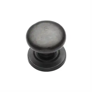 Click Here To Enlarge This Photo Of RDB613 25 M&period;Marcus Rustic Dark Bronze Cabinet Knob Round Design on Rose 25mm