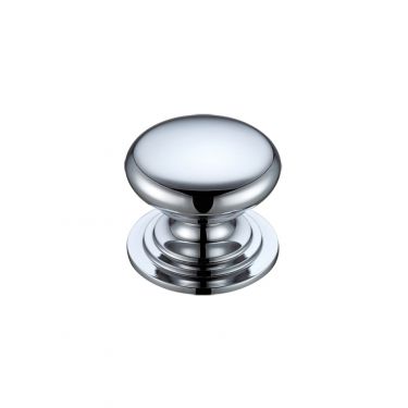 Click Here To Enlarge This Photo Of FCH01BCP - Zoo Hardware Victorian Cupboard Knob 32mm dia&period; Polished Chrome