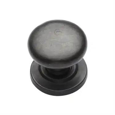 Click Here To Enlarge This Photo Of RDB613 38 M&period;Marcus Rustic Dark Bronze Cabinet Knob Round Design on Rose 38mm