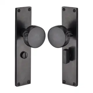RDB88030 M&period;Marcus Rustic Dark Bronze Door Mortice Knob Bathroom Set Olympic Design