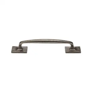 RPW1150 305 M&period;Marcus Rustic Pewter Door Pull Handle Cranked 12"
