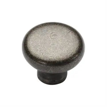 Click Here To Enlarge This Photo Of RPW117 32 M&period;Marcus Rustic Pewter Cabinet Knob Round Design 32mm