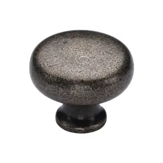 RPW117 38 M&period;Marcus Rustic Pewter Cabinet Knob Round Design 38mm