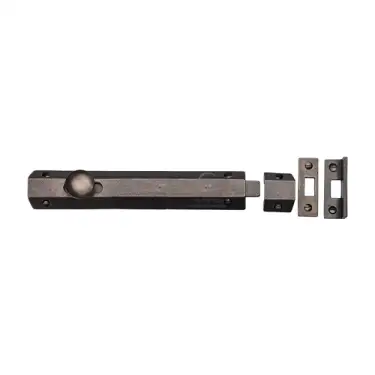 Click Here To Enlarge This Photo Of RPW1685 203 M&period;Marcus Rustic Pewter Door Bolt Flat 8"