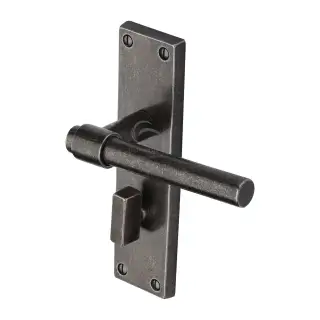 RPW23930 M&period;Marcus Rustic Pewter Door Handle Bathroom Set Fountain Design