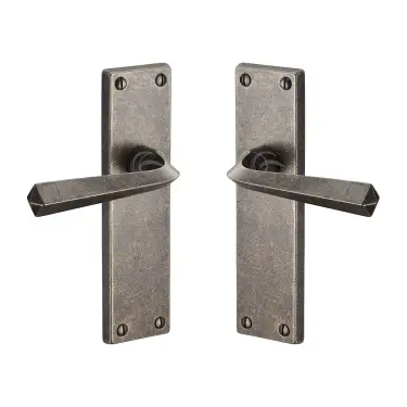 Click Here To Enlarge This Photo Of RPW2510 M&period;Marcus Rustic Pewter Door Handle Lever Latch Bridgnorth Design