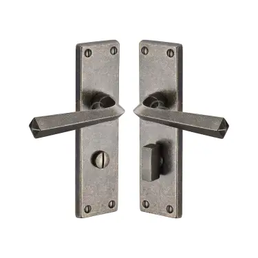 Click Here To Enlarge This Photo Of RPW2530 M&period;Marcus Rustic Pewter Door Handle Bathroom Set Bridgnorth Design