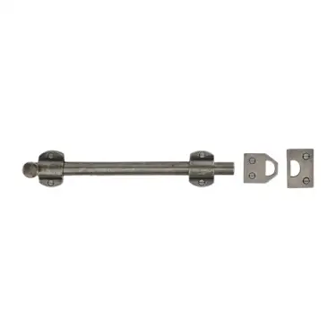 Click Here To Enlarge This Photo Of RPW2571 203 M&period;Marcus Rustic Pewter Slide Bolt 203 mm