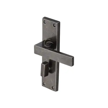 Click Here To Enlarge This Photo Of RPW3130 M&period;Marcus Rustic Pewter Door Handle Bathroom Set Cheswell Design