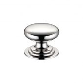 FCH01CPN - Zoo Hardware Victorian Cupboard Knob 38mm dia&period; Polished Nickel