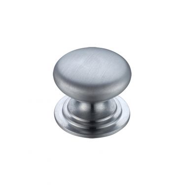 Click Here To Enlarge This Photo Of FCH01CSC - Zoo Hardware Victorian Cupboard Knob 38mm dia&period; Satin Chrome