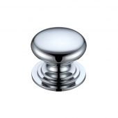 FCH01DCP - Zoo Hardware Victorian Cupboard Knob 45mm dia&period; Polished Chrome