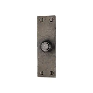 Click Here To Enlarge This Photo Of RPW348 M&period;Marcus Rustic Pewter Bell Push 4" x 1&period;25"
