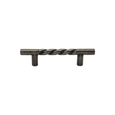 Click Here To Enlarge This Photo Of RPW349 227 M&period;Marcus Rustic Pewter Door Pull Rope Design 203mm