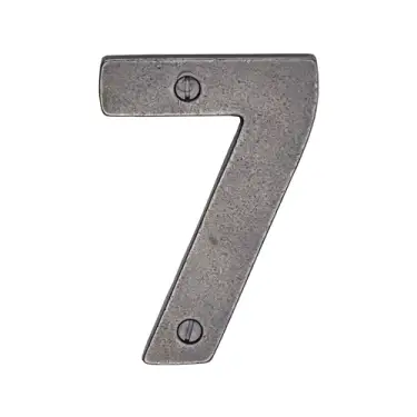 Click Here To Enlarge This Photo Of RPW351 7 M&period;Marcus Rustic Pewter Numeral 7 Screw Fixing 76mm &lpar;3"&rpar;
