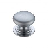 FCH01DSC - Zoo Hardware Victorian Cupboard Knob 45mm dia&period; Satin Chrome