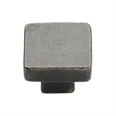 Click Here To Enlarge This Photo Of RPW3674 32 M&period;Marcus Rustic Pewter Cabinet Knob Square Design 32mm