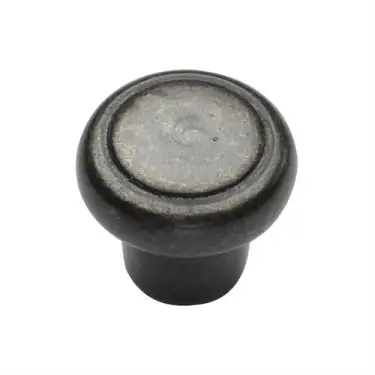 Click Here To Enlarge This Photo Of RPW3990 32 M&period;Marcus Rustic Pewter Cabinet Knob Newport Design 32mm
