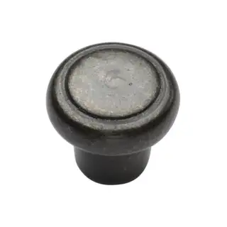 RPW3990 32 M&period;Marcus Rustic Pewter Cabinet Knob Newport Design 32mm