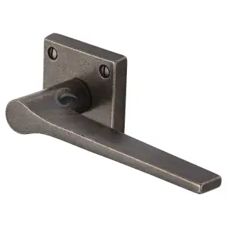 RPW4189 M&period;Marcus Rustic Pewter Door Handle Lever Latch on Square Rose Gio Design