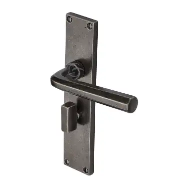 Click Here To Enlarge This Photo Of RPW45430 M&period;Marcus Rustic Pewter Door Handle Bathroom Set Octave Design