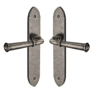 RPW4710 M&period;Marcus Rustic Pewter Door Handle Lever Latch Hadley Design