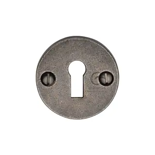 RPW553 M&period;Marcus Rustic Pewter Round Key Escutcheon