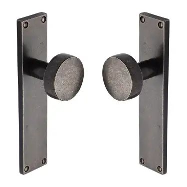 Click Here To Enlarge This Photo Of RPW88010 M&period;Marcus Rustic Pewter Door Mortice Knob Lever Latch Olympic Design