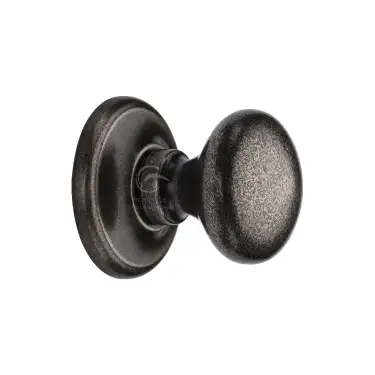 Click Here To Enlarge This Photo Of RPW901 M&period;Marcus Rustic Pewter Round Centre Door Knob 3"