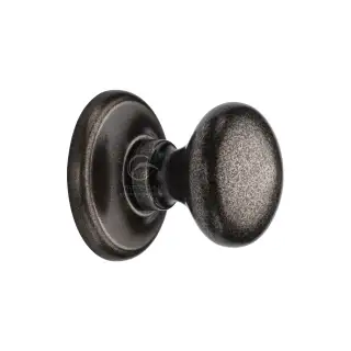 RPW901 M&period;Marcus Rustic Pewter Round Centre Door Knob 3"