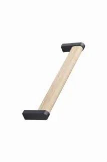 Furnipart 'Crossing' Wooden Cabinet Pull L168mm &sol; C160mm - Oak Lacquered&sol;Matt Black &lpar;102990160-052&sol;99&rpar;