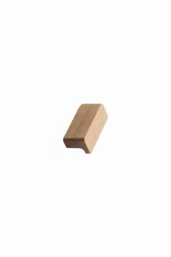 Click Here To Enlarge This Photo Of Furnipart 'Elan' Wooden Cabinet Knob L50mm &sol; C32mm - Clear Lacquered Oak &lpar;104420032-052&rpar;