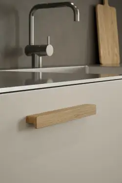 Click Here To Enlarge This Photo Of Furnipart 'Elan' Wooden Cabinet Pull L200mm &sol; C160mm - Clear Lacquered Oak &lpar;104420160-052&rpar;