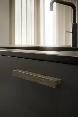 Click Here To Enlarge This Photo Of Furnipart 'Elan' Wooden Cabinet Pull L200mm &sol; C160mm - Dark Brown Oak &lpar;104420160-056&rpar;