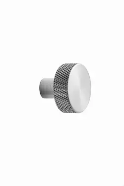 Click Here To Enlarge This Photo Of Furnipart 'Simon' Knurled Cabinet Knob D35mm - Inox Look &lpar;241930035-66&rpar;