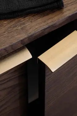 Click Here To Enlarge This Photo Of Furnipart Straight Edge Pull L100mm - Brushed Brass &lpar;419720100-31&period;1&rpar;