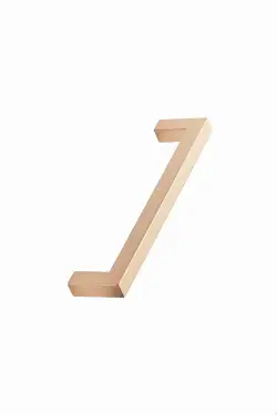 Click Here To Enlarge This Photo Of Furnipart 'Square 10' Cabinet Pull L138mm &sol; C128mm - Brushed Brass &lpar;435820128-31&rpar;