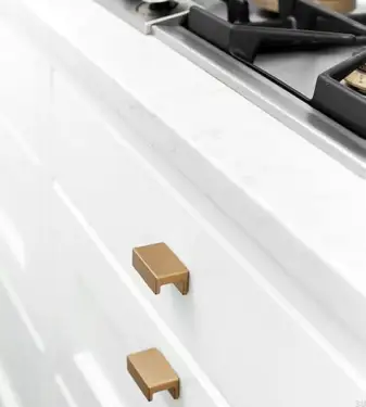 Click Here To Enlarge This Photo Of Furnipart 'Station' Cabinet Knob L44mm - Brushed Brass &lpar;437620032-31&rpar;